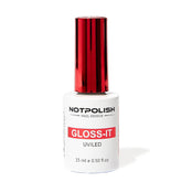 NotPolish Gloss-It Top Coat bottle closeup with crystal-clear shine for lasting nails