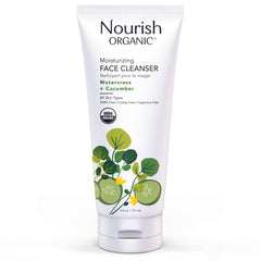 Nourish Organic: bouteille nettoyant visage hydratant et facile à utiliser.