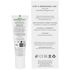 Soin Nourish Organic contour des yeux, applicateur nouveau pour une application précise.