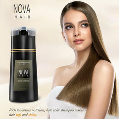 Texture crème nourrissante de Nova Hair colorant pour cheveux.