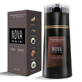 Nova Hair colorant cheveux, flacon 200 ml, application facile pour couvrir les gris.