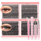 NovaBeryl kit clusters cils 800pcs pour extensions DIY naturelles