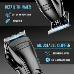 NOVAH Grooming rasoir foil professionnel pour peau douce et fini impeccable.