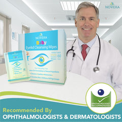 NOVEHA lingettes yeux bébé, utilisation rapide, sans rinçage, pratique en voyage.