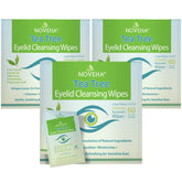 Lingettes NOVEHA paupières et cils, emballage pratique et hygiénique.