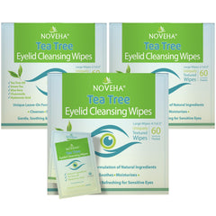 Lingettes NOVEHA paupières et cils, emballage pratique et hygiénique.