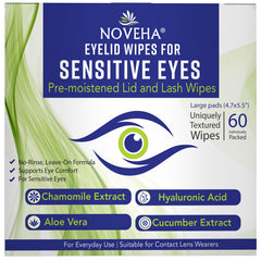 NOVEHA Lingettes paupières hydratées au hyaluronique pour confort quotidien