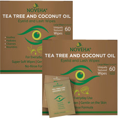 Lingettes yeux NOVEHA huile arbre a the et coco emballage individuel