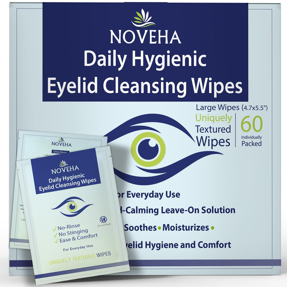 Lingettes oculaires NOVEHA en emballage pratique pour l hygiène des yeux au quotidien
