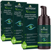 NOVEHA Mousse nettoyante paupières Demodex, nettoyage en douceur des yeux sensibles.