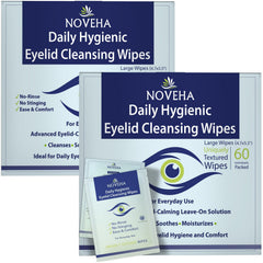 NOVEHA lingettes yeux et cils – emballage pratique et hygiénique.