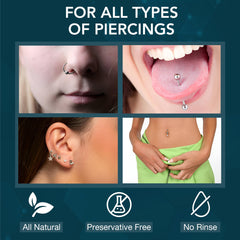 NOVEHA pulverisation piercings application directe, soin rapide sans rinçage autour du piercing