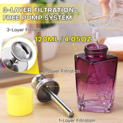 Noverlife flacon verre épais – remplissage facile et durable.