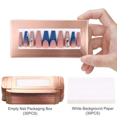 Papier blanc inclus pour mettre en valeur vos ongles press-on