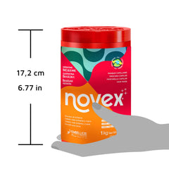 Novex Masque Kératine Brésilienne – sur cheveux humides lors de l'application.