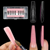 NOVO OVO formes-duales-tapered-carre-naturel, pose précise sur ongles plats