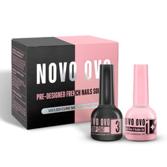 NOVO OVO gel hybride rose assure une adhésion durable des ongles décorés