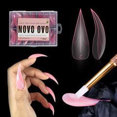 NOVO OVO – Formes duales Curves 3D Stiletto rose pour extensions précises.