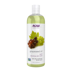 NOW Foods huile de pépins de raisin, bouteille 16 oz, hydratation légère adaptée à tous types de peau.