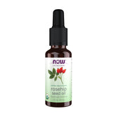 NOW Solutions huile rose musquée en flacon pipette pour soin du visage.