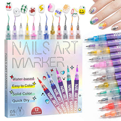 NPYXBR stylo art ongles ensemble 12 couleurs pour designs éclatants