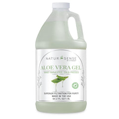NTRSNS NaturSense Aloe Vera, bouteille 64oz, gel pur apaisant pour peau et cheveux.