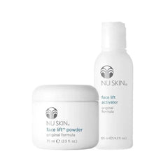 Nu Skin Face Lift avec Activateur, bouteille originale prête pour un redressement rapide du visage.
