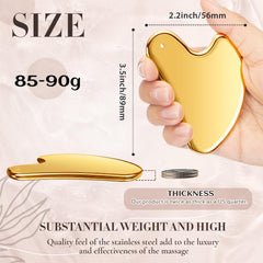 Nuanchu Gua Sha ligne mandibulaire en or, sculptant subtilement le contour.