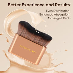 Pinceau nubangoo kabuki bronzer et contour: application précise et naturelle.
