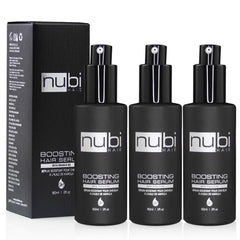Sérum Nubi Hair – bouteille marula-aloe, brillance naturelle sans lourdeur.