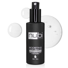 Nubi Marula Sérum anti-frizz sur bouteille, réduit les frisottis et apporte brillance.