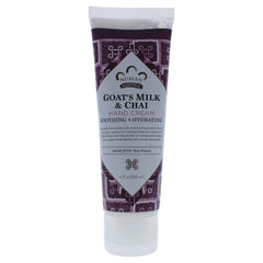 Nubian Heritage crème mains au lait de chèvre et chai, hydratation nourrissante.