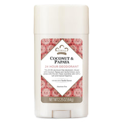 Nubian Heritage Déodorant Coco Papaye, baton: parfum tropical durable et naturel.
