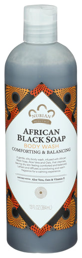 Nubian Heritage gel douche Savon Noir Africain – bouteille, hydratation