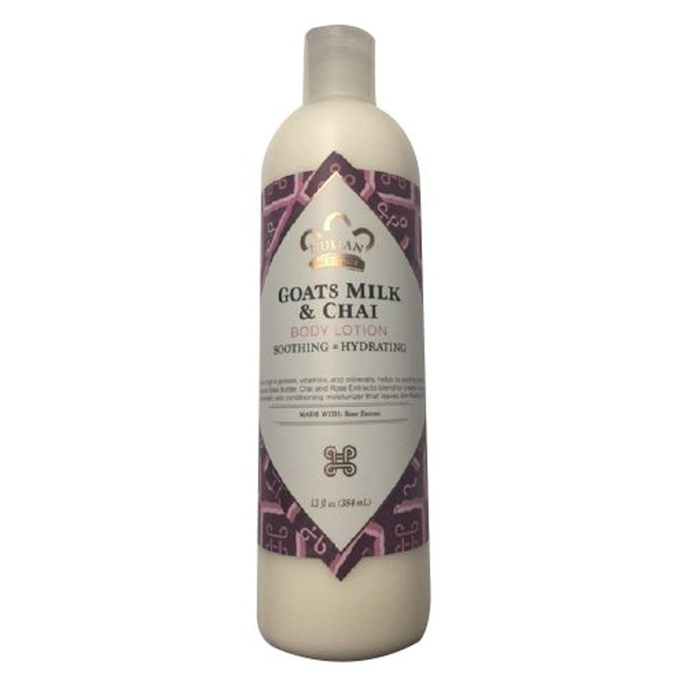 Lotion Nubian Heritage en bouteille, hydratation rapide pour la peau.