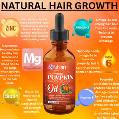 Nubian Nutrified huile potiron etiquette organique et pureté