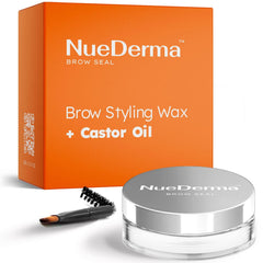 Gel fixateur sourcils translucide de NueDerma, tenue naturelle toute la journée.