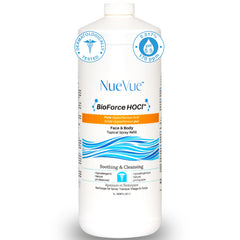 NueVue BioForce HOCl: bouteille remplissage 33oz pour soin quotidien doux