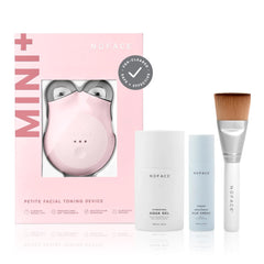 NuFACE Mini+ appareil visage compact, parfait pour des séances rapides de tonification.