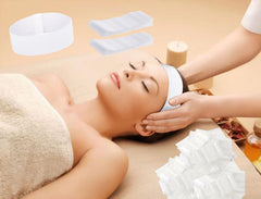 Bandeaux visage jetables Nujzuir, parfait pour voyages et salons professionnels