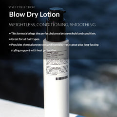 Number 4 Lotion Sèche-Cheveux: focus sur le flacon et contrôle de l'humidité.