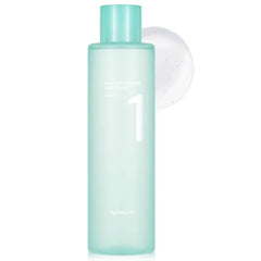 Numbuzin No.1 Toner étiquette minimale, sans parfum recommandée pour peaux sensibles.