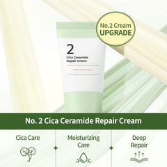 No.2 Crème avec centella asiatica, apaisement doux pour la peau.