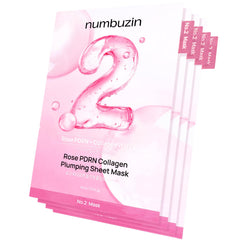 Numbuzin No.2 masque feuille rose PDRN pour l'éclat.
