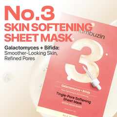 numbuzin No.3 Sheet Mask gel-texture delivers hydrating feel on skin