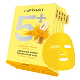 Numbuzin No.5 masque-feuille avec vitamine C et glutathion pour un teint lumineux