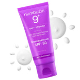 Numbuzin No.9: flacon d'écran solaire, fini lumineux et sans trace blanche.