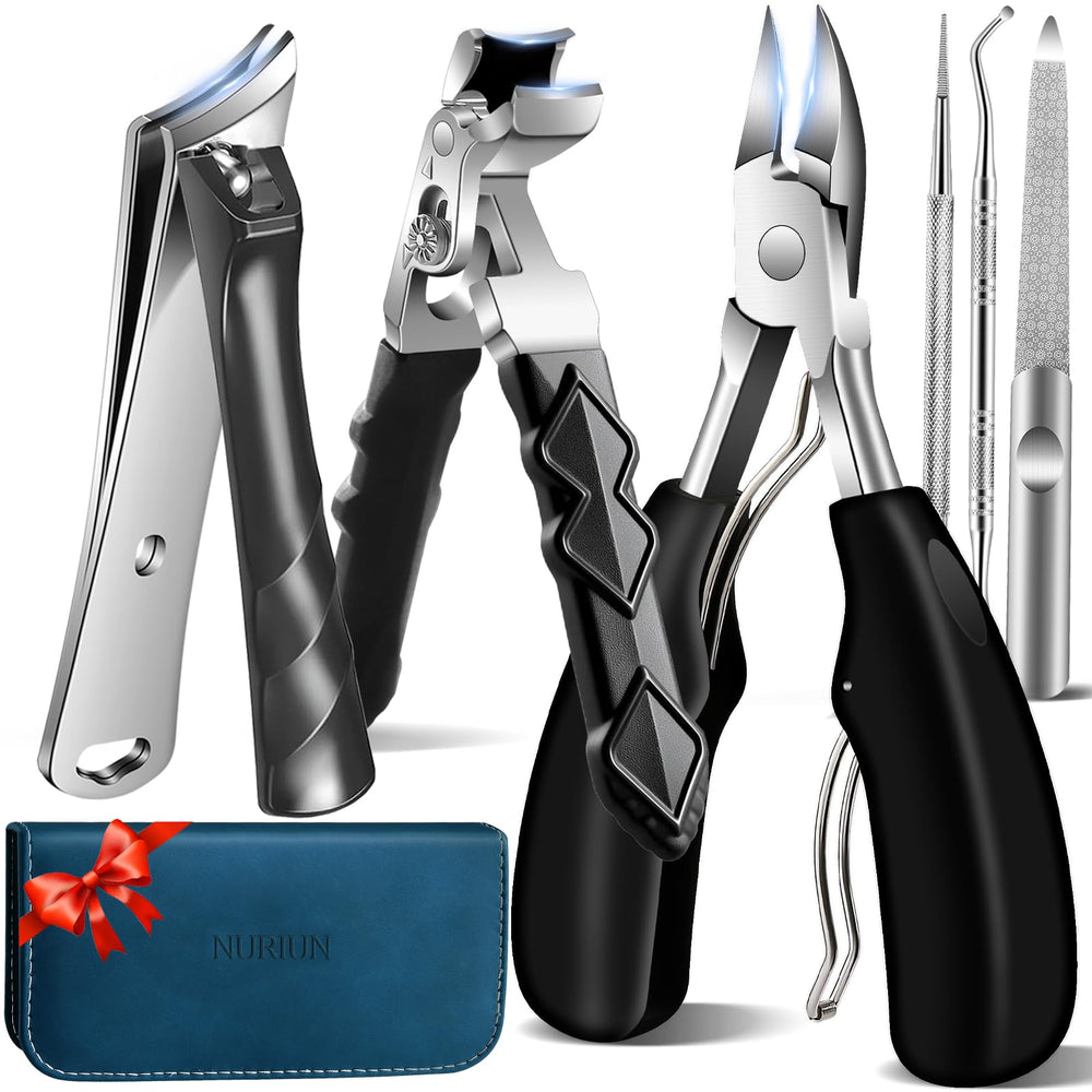 NURIUN coupe-ongles pour pieds épais avec tête inclinée pour une coupe précise.