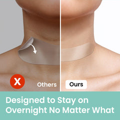 NURIVE CoreVital invisible tape on neck provides discreet support
