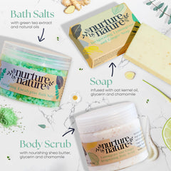 Bombe de bain Nurture by Nature libère des arômes relaxants.
